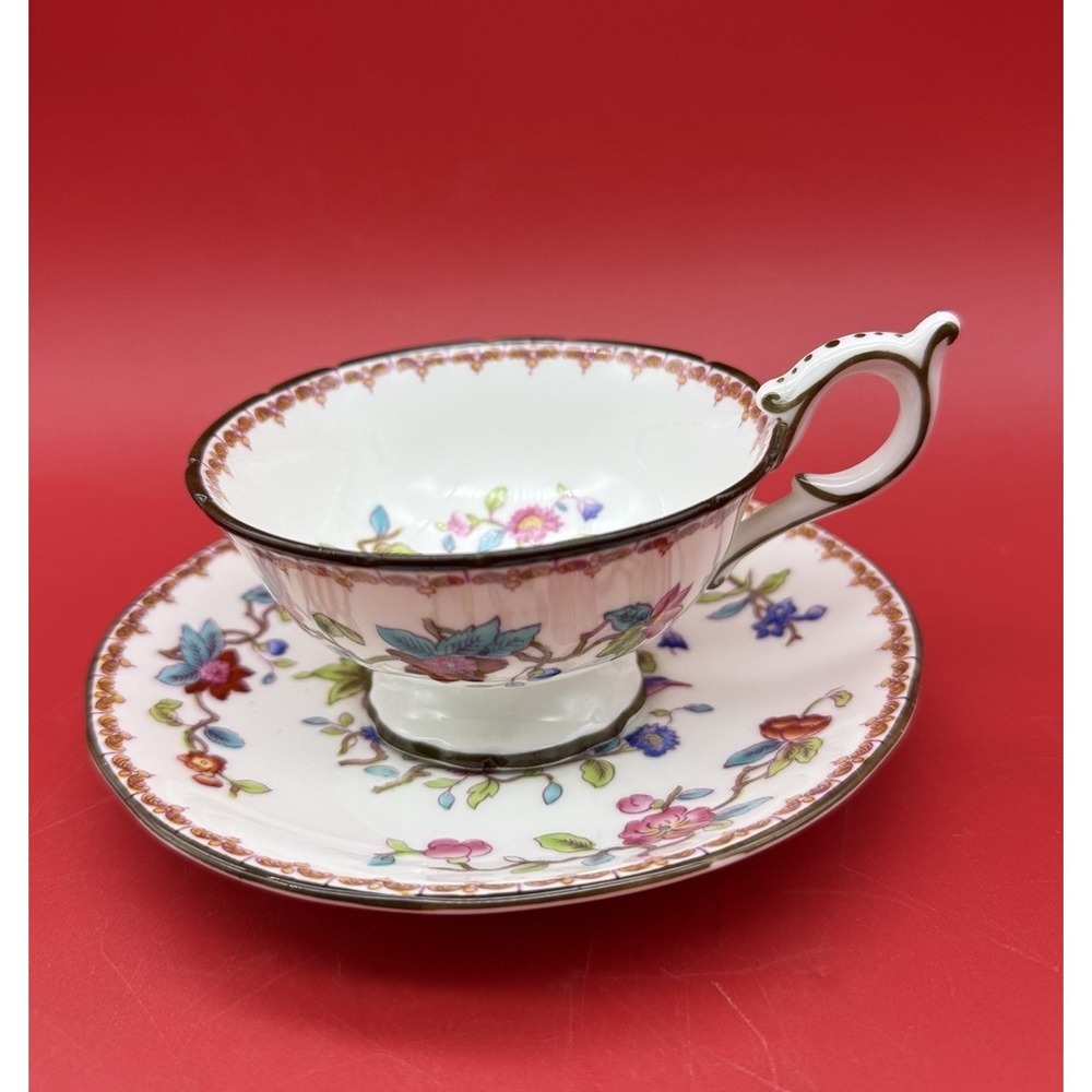 RARE Vintage Coalport England "Pembroke" 6316 Porcelain Cup & Saucer